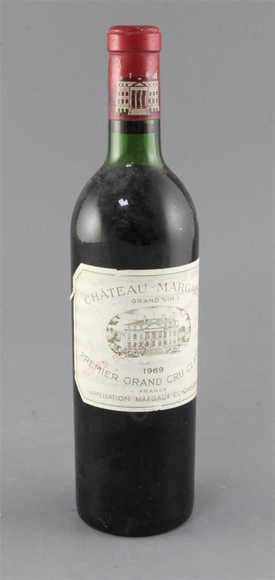 One bottle of Chateau-Margaux Grand Vin 1969 Premier Grand Cru Classe